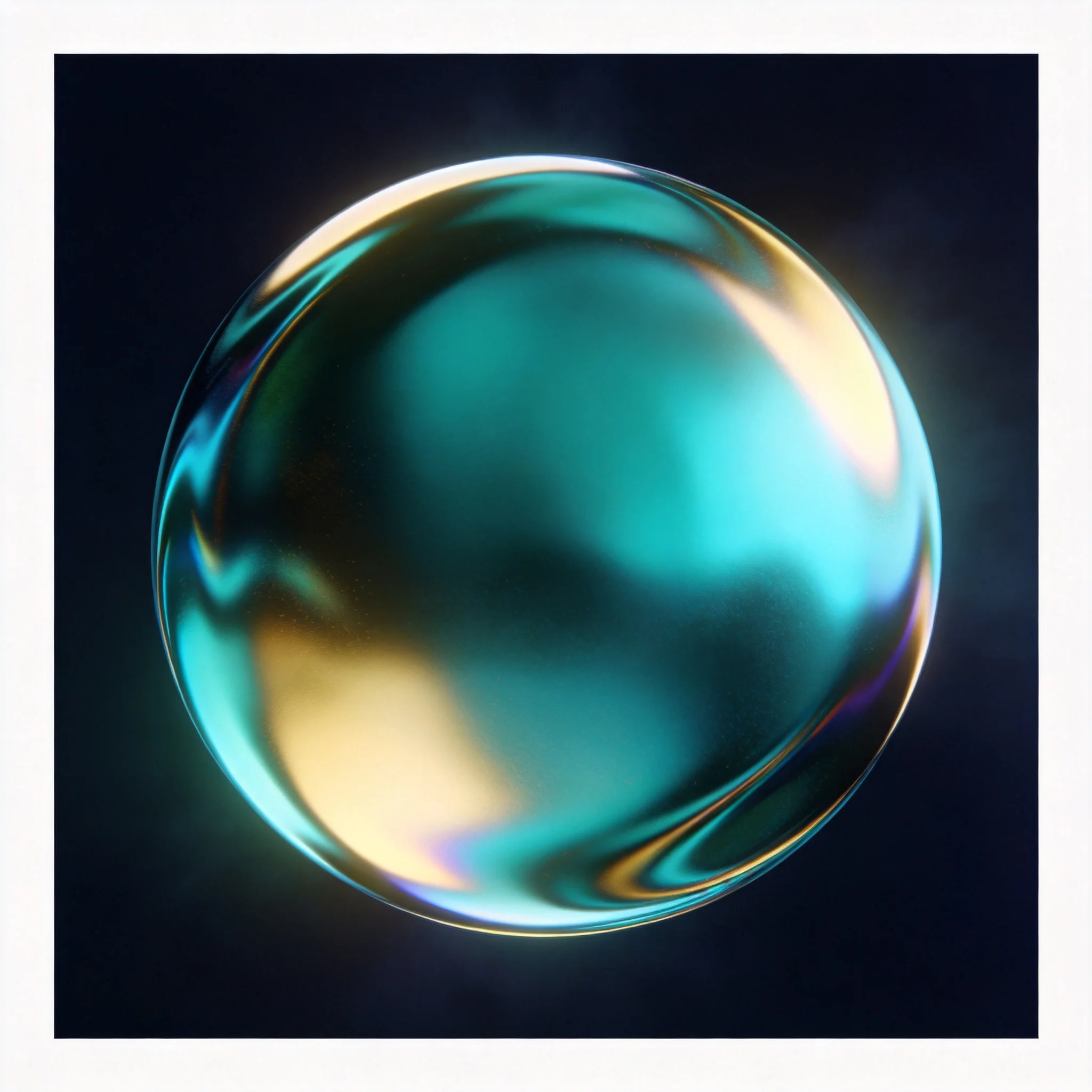 Abstract liquid metal sphere art NFT